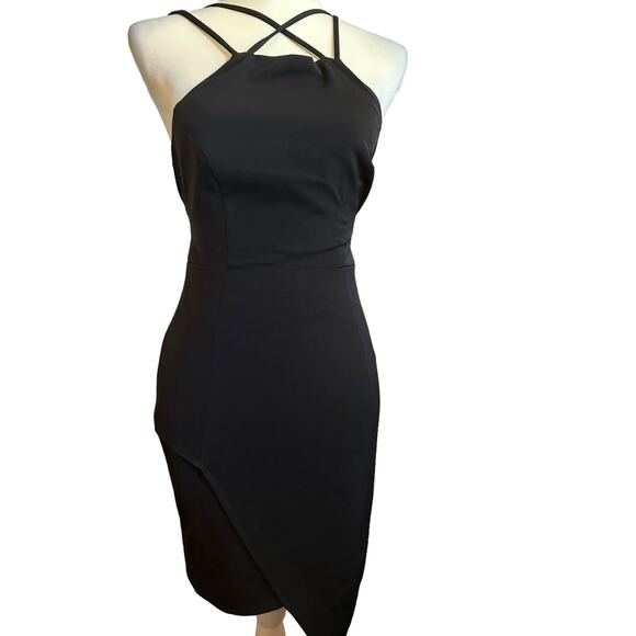 Express Juniors Black Cocktail Dress, Modern Cut, Size 0, NWT - Picture 6 of 7